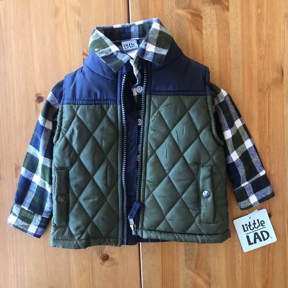 Baby Vest/Flannel Combo - Picture 1 of 4
